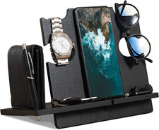 Wooden Bedside Organiser for