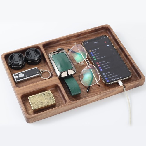 Seedwave walnut wooden valet - wooden,