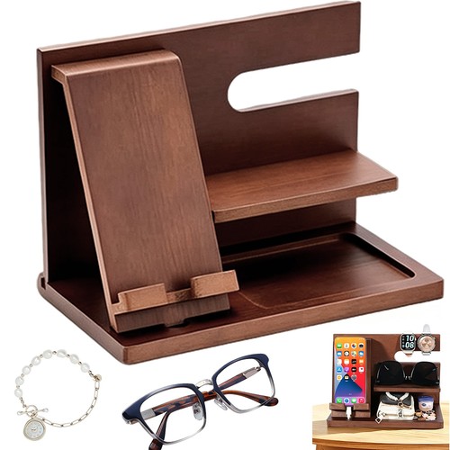 Rustic wood bedside table - rustic,
