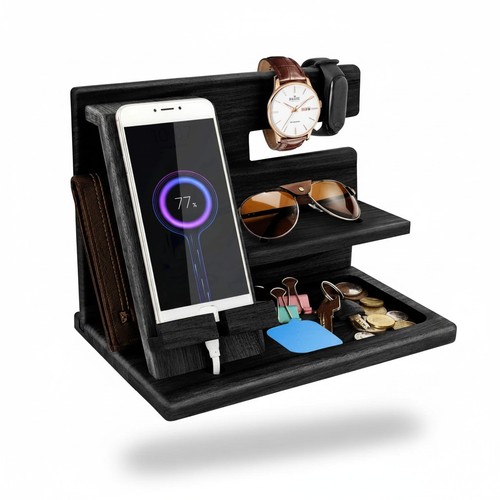 Wooden bedside organizer - wooden, stand