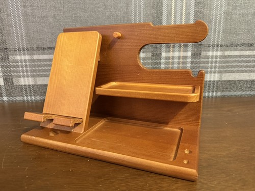 Wooden desk organizer phone - wooden,