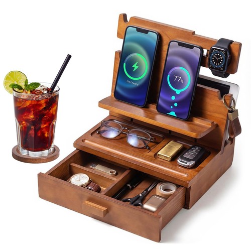 Wooden desk bedside - desk, table