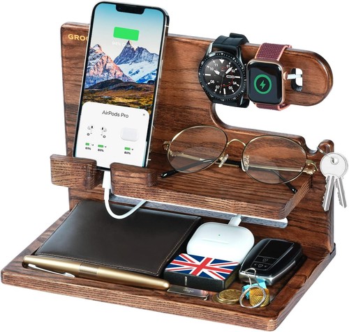 Wooden phone docking - wooden, station