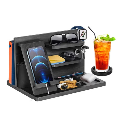 Wood docking station bedside - docking,