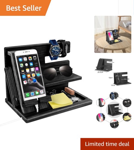 Men bedside wood organiser - men's,