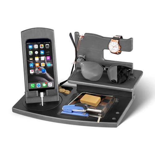 Wood phone docking station - wood, for