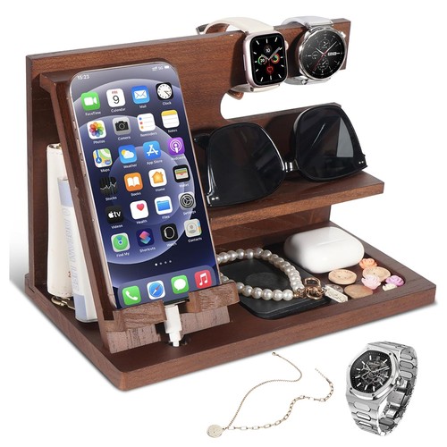 Rustic wood phone docking - rustic,