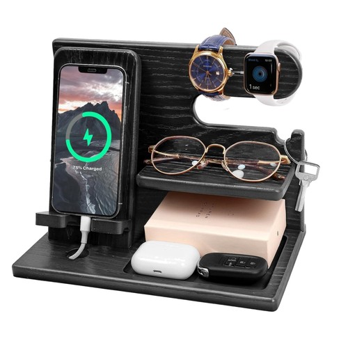 Wooden bedside phone key - wooden,